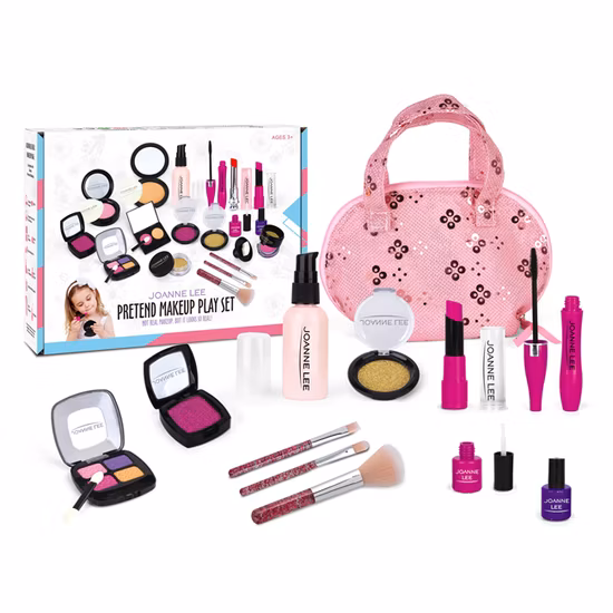 Atacado Conjunto de cosméticos emulacionais Brinquedo de maquiagem para meninas Brincar de brincar de casa Brinquedos de fingir Brinquedos de brincar Conjunto de maquiagem emulacional Brinquedo para meninas Conjunto de maquiagem para crianças